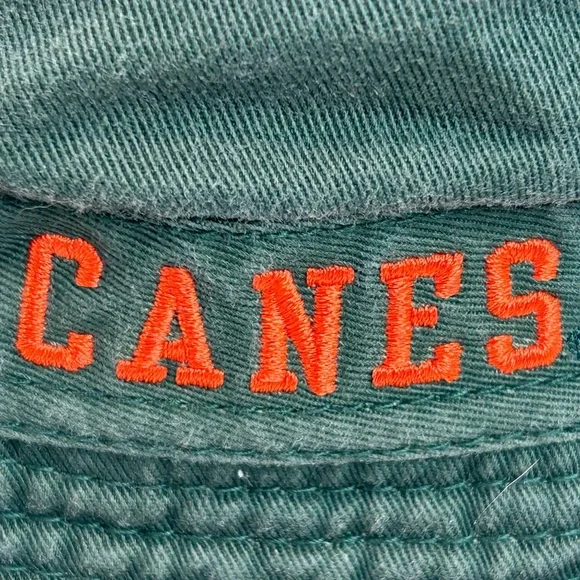 Vintage 90s/Y2K Nike Miami Hurricanes Green Bucket Hat size M/L - Picture 3 of 11